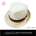 fashion mens kwai grass natural straw fedora hats factory custom design for german flag band world cup